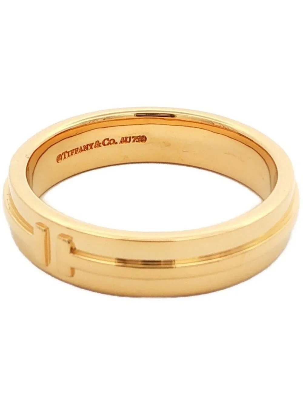 Tiffany & Co T Narrow Ring 18K Yellow Gold